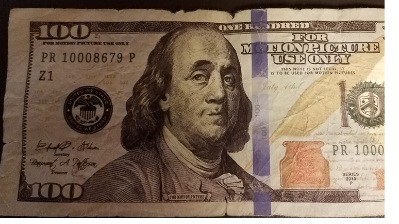 100 hundred dollar bill